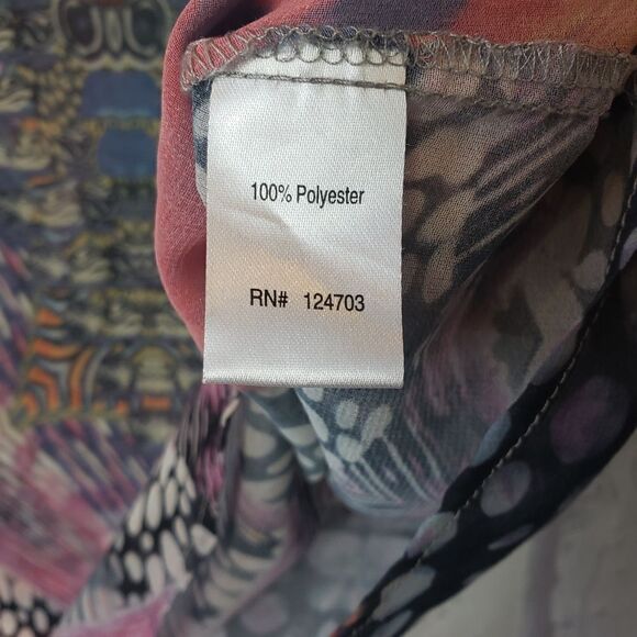 VALERIE STEVENS Sheer Crystal Embellished V-neck Blouse Medium - Picture 6 of 9